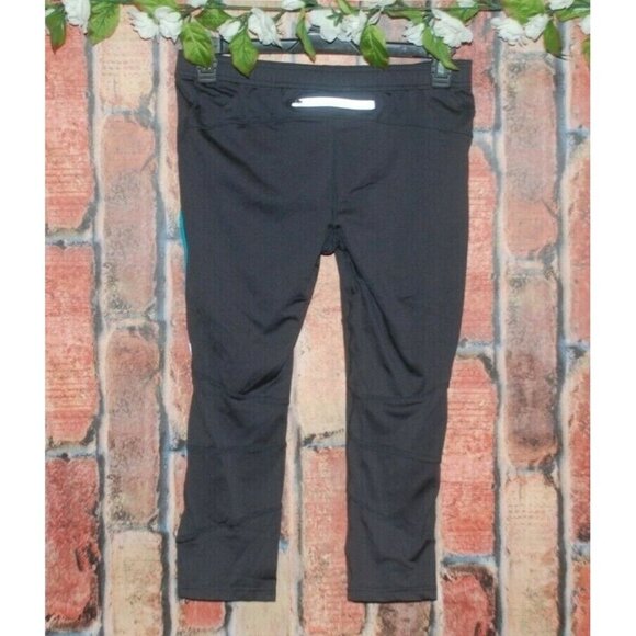 Ladies Mondetta Gray & Aqua Athletic Activewear Crop Workout Leggings Size L Bac - Picture 5 of 10